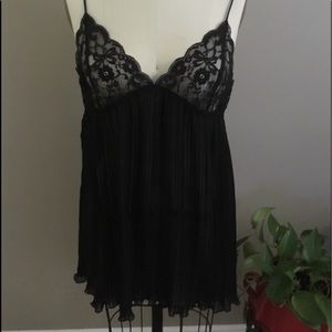 NWOT Black Lace & Ruffled Teddy
